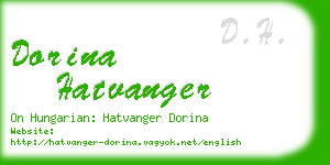 dorina hatvanger business card